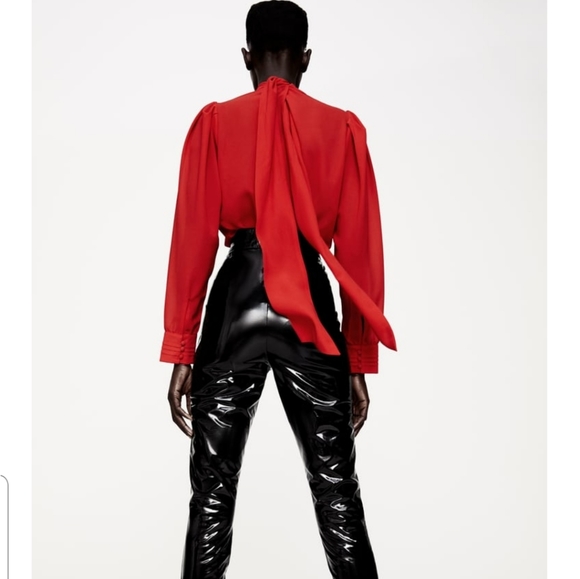 Zara Tops - ZARA Flowy Lace Detail Shirt